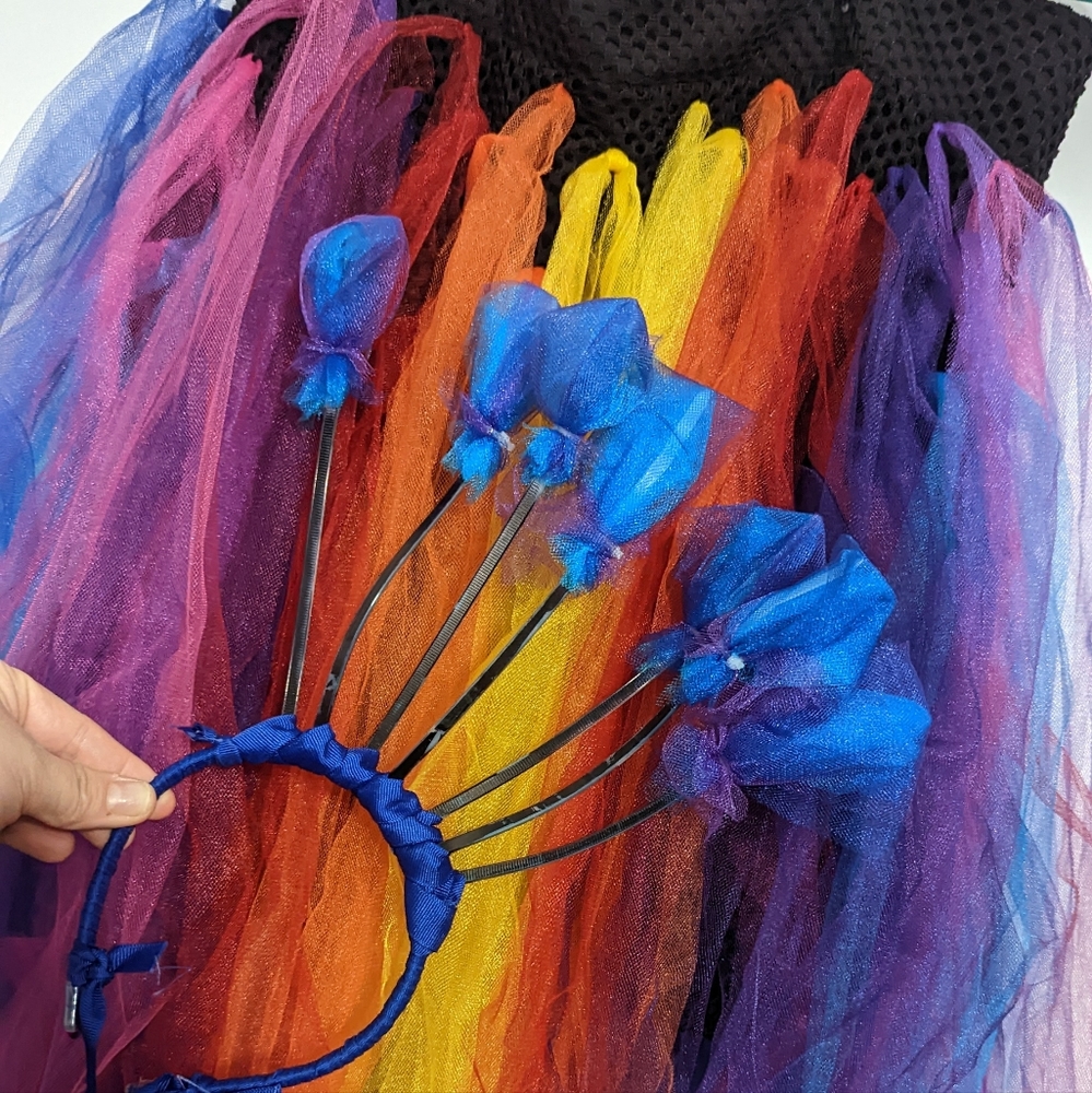 Kevin from Pixar's Up movie Halloween costume, tulle skirt with feather headband
